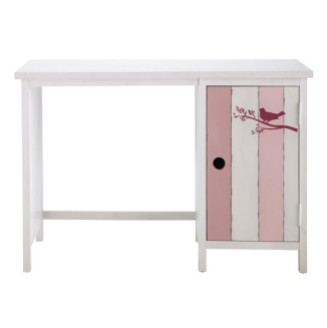 scrivania rosa bianca in legno mdm